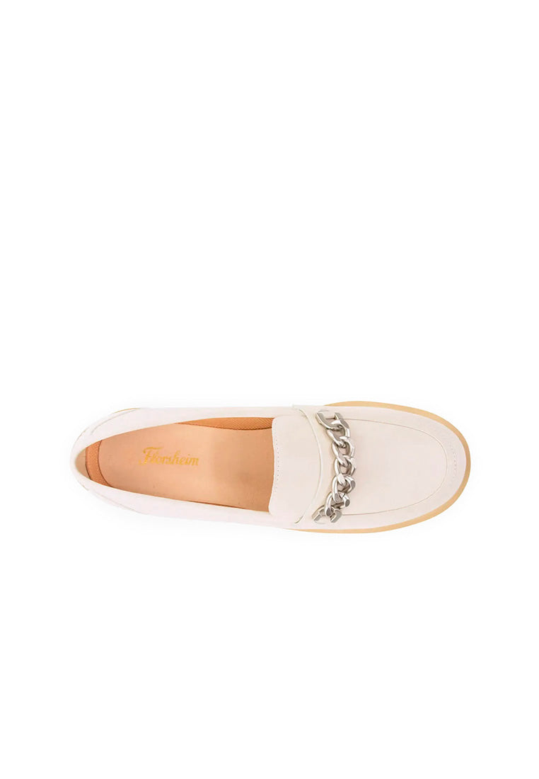 CANDICE Moc Toe Loafers Bone Calf