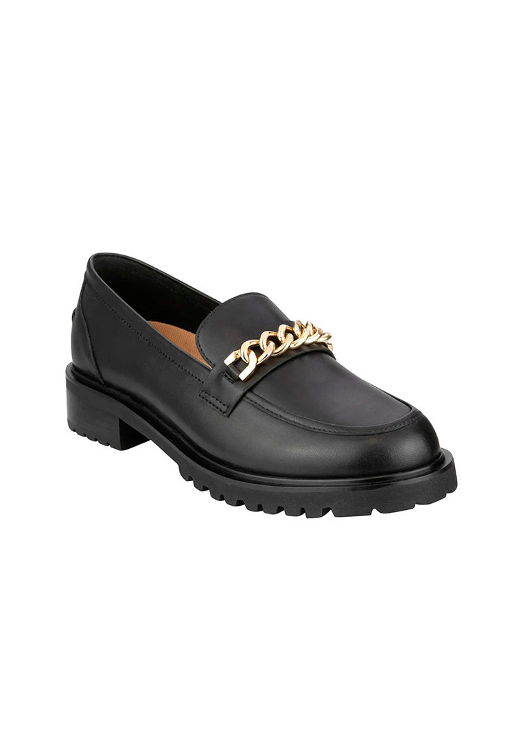 CANDICE Moc Toe Loafers Black Calf