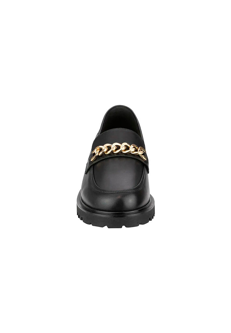 CANDICE Moc Toe Loafers Black Calf