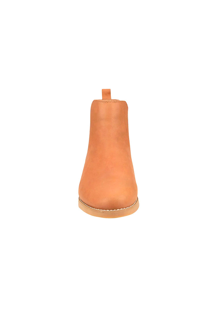 EASY FLEX Plain Toe Chelsea Boot Tan