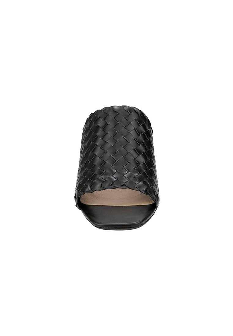 GRETTA Open Toe Slide Black Calf