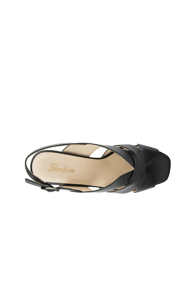 GEORGINA Open Toe Block Heel Black Calf