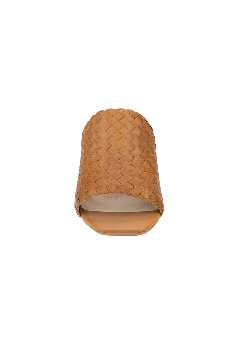 GRETTA Open Toe Slide Cognac Calf