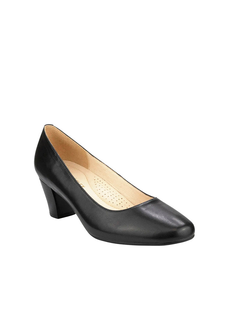 JESSICA FLEX Almond Toe Block Black