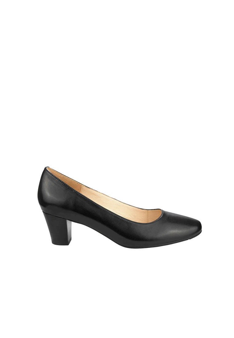 JESSICA FLEX Almond Toe Block Black