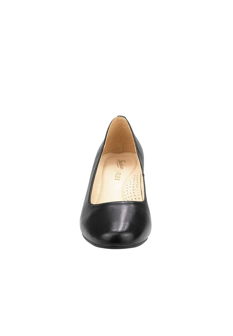 JESSICA FLEX Almond Toe Block Black