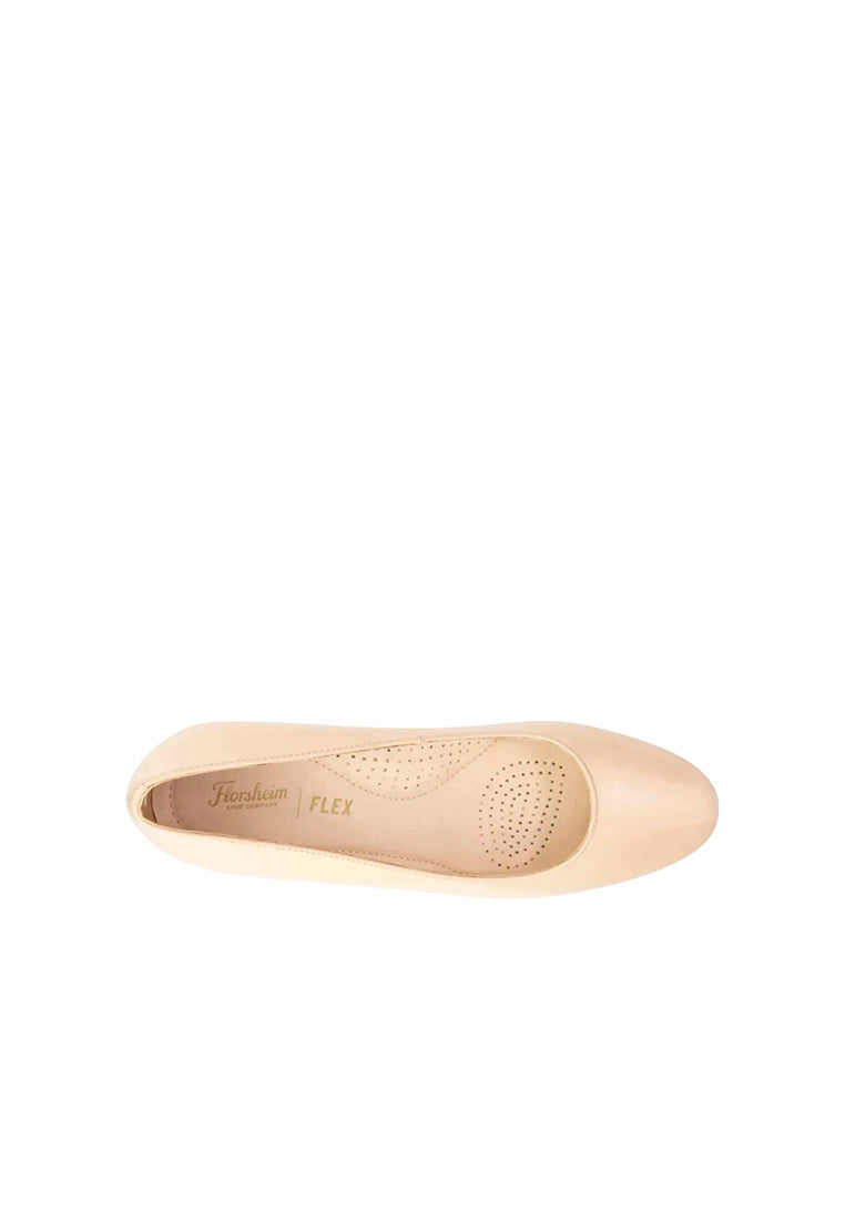 JESSICA FLEX Almond Toe Block Heel Natural