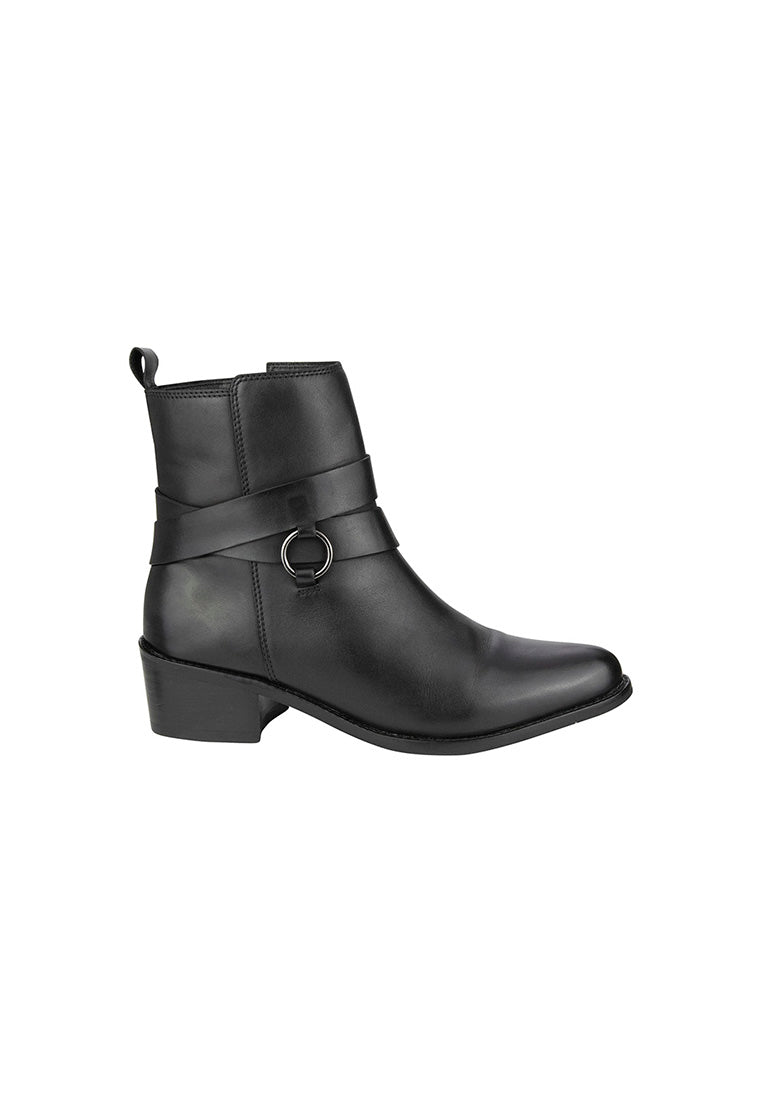 MELISSA Plain Toe Ankle Boot Black