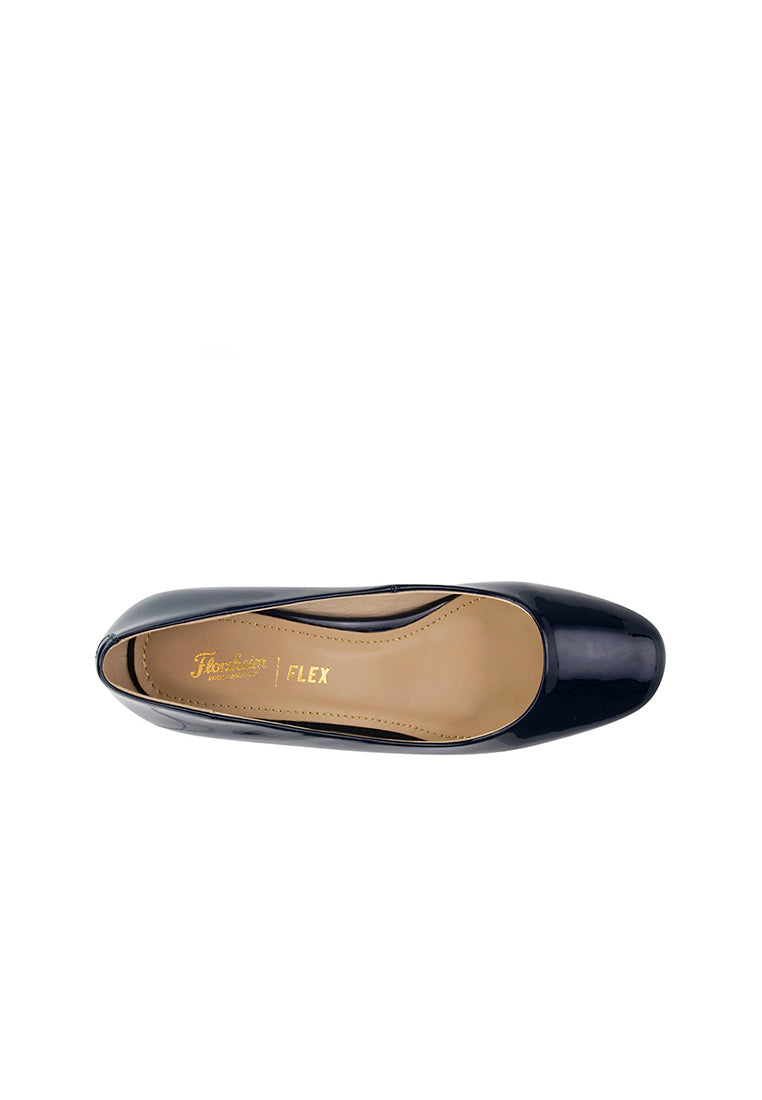 PANDORA Square Toe Block Heel Navy