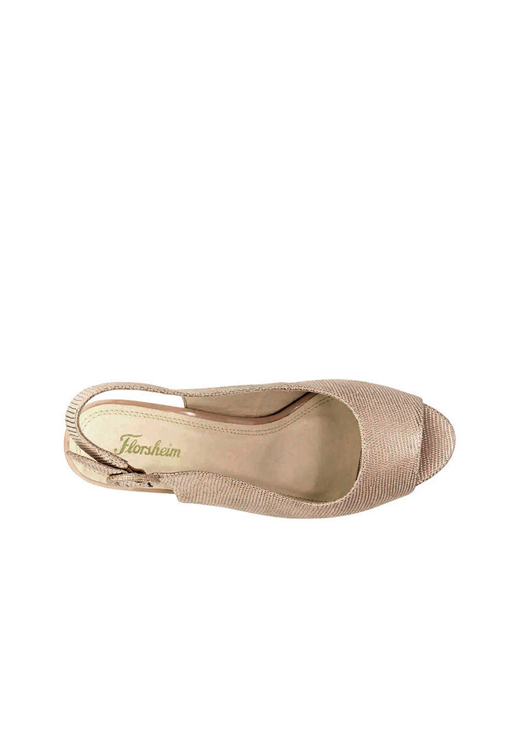 PARIS Peep Toe Block Heel Rose Gold