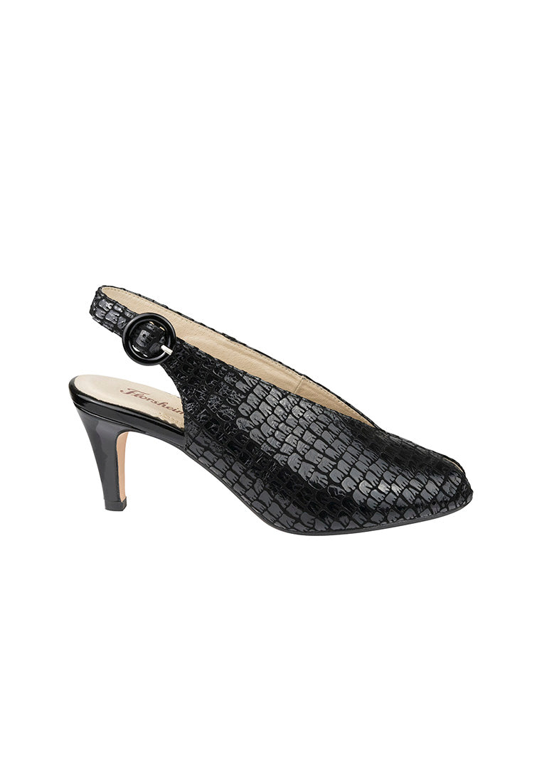 PRISE Peep Toe Slingback Black