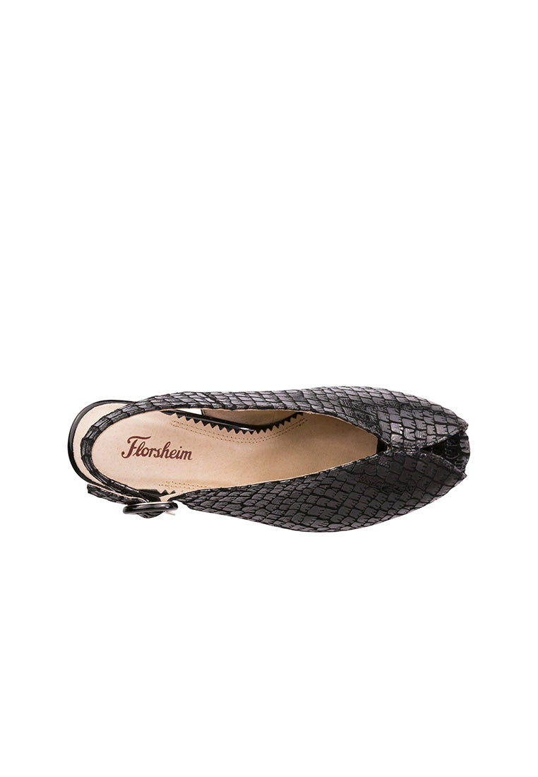 PRISE Peep Toe Slingback Black