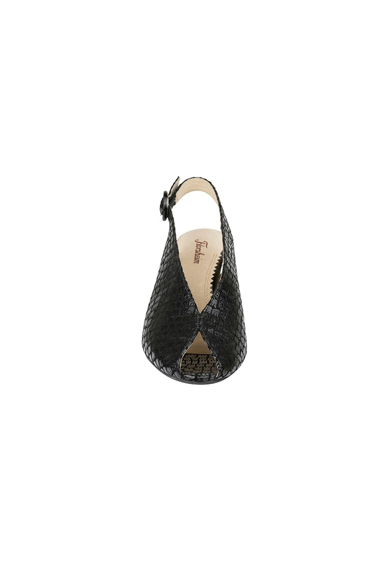 PRISE Peep Toe Slingback Black