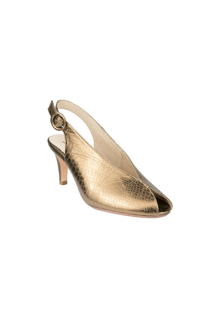 PRISE Women s Peep Toe Slingback Bronze