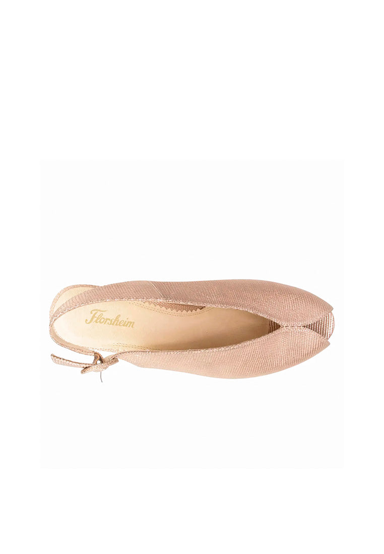 PRISE Peep Toe Slingback Heel Rose Gold