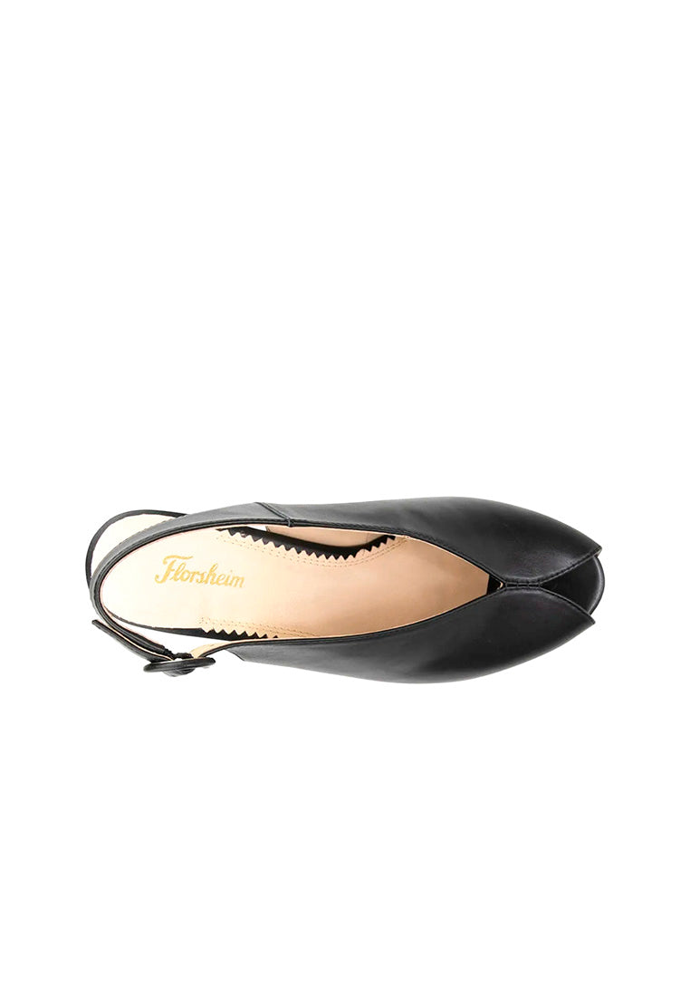 PRISE Peep Toe Slingback Heel Black