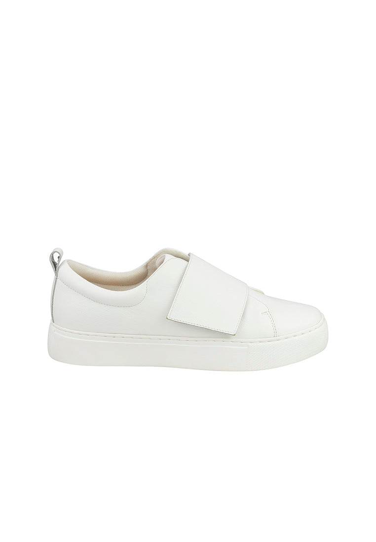 SANA Women's Plain Toe Sneaker White