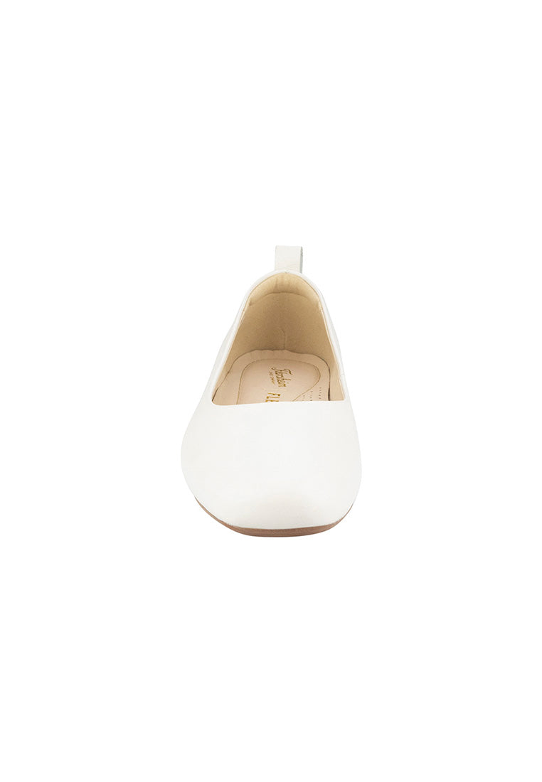 SHELLEY Square Toe Flat Bone