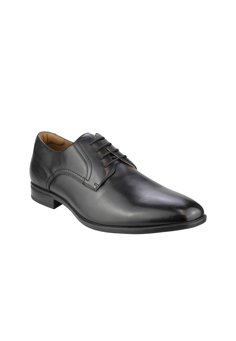 ZAGAMI Plain Toe Lace Up Black