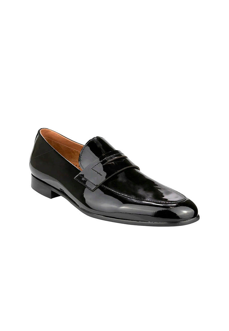 SEVILLE Moc Toe Penny Loafer Black Patent