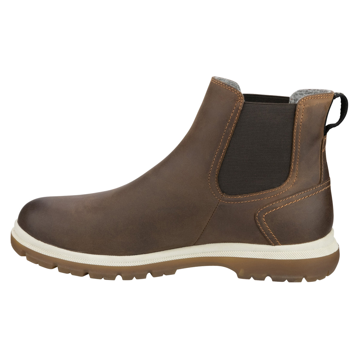 LOOKOUT Men's Plain Toe Chelsea Boot Brown