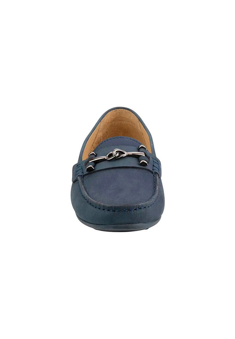 ANNE Navy Moc Toe Loafer