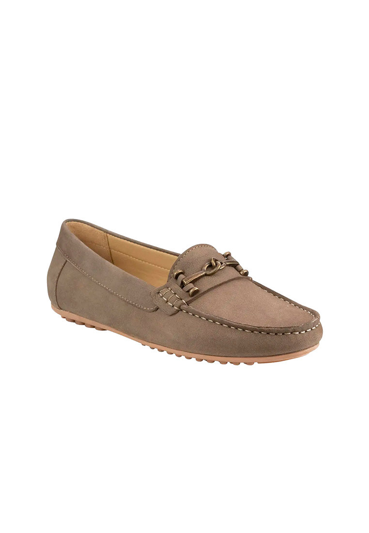 ANNE Dark Taupe Moc Toe Loafer