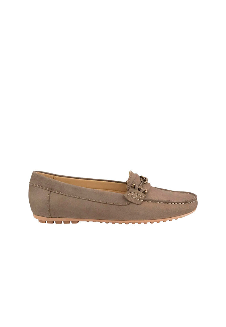 ANNE Dark Taupe Moc Toe Loafer
