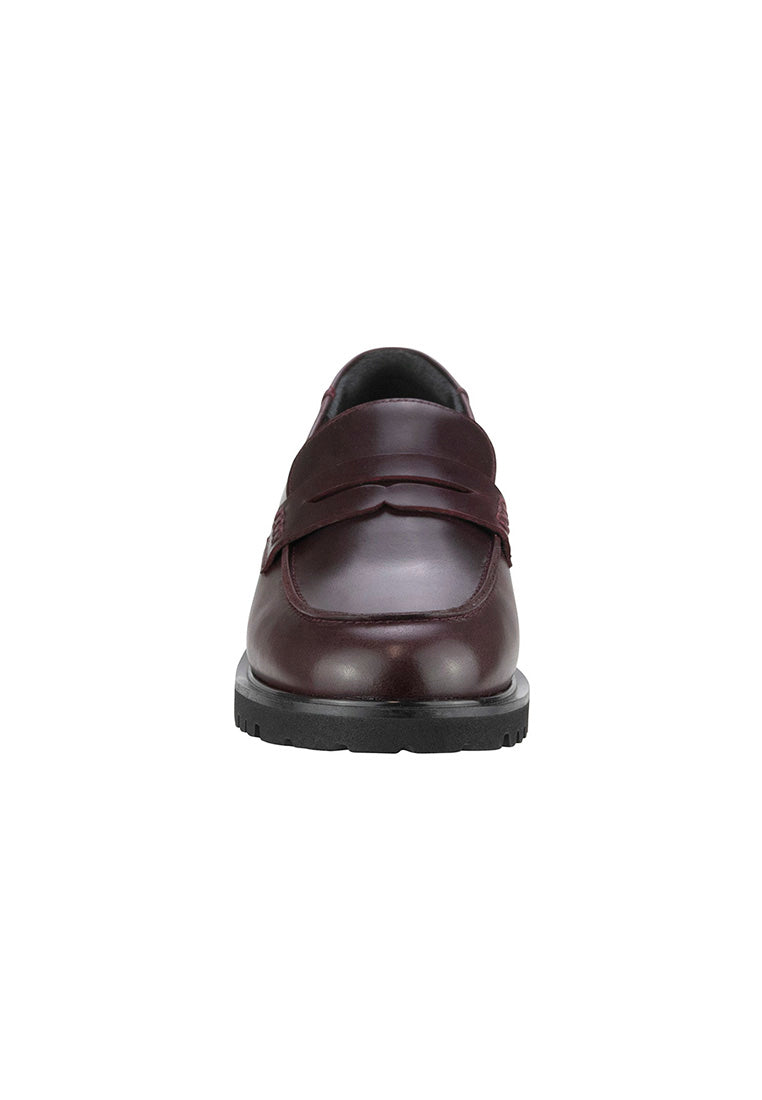 Florsheim Women's Celine Wine Moc Toe Penny Loafer
