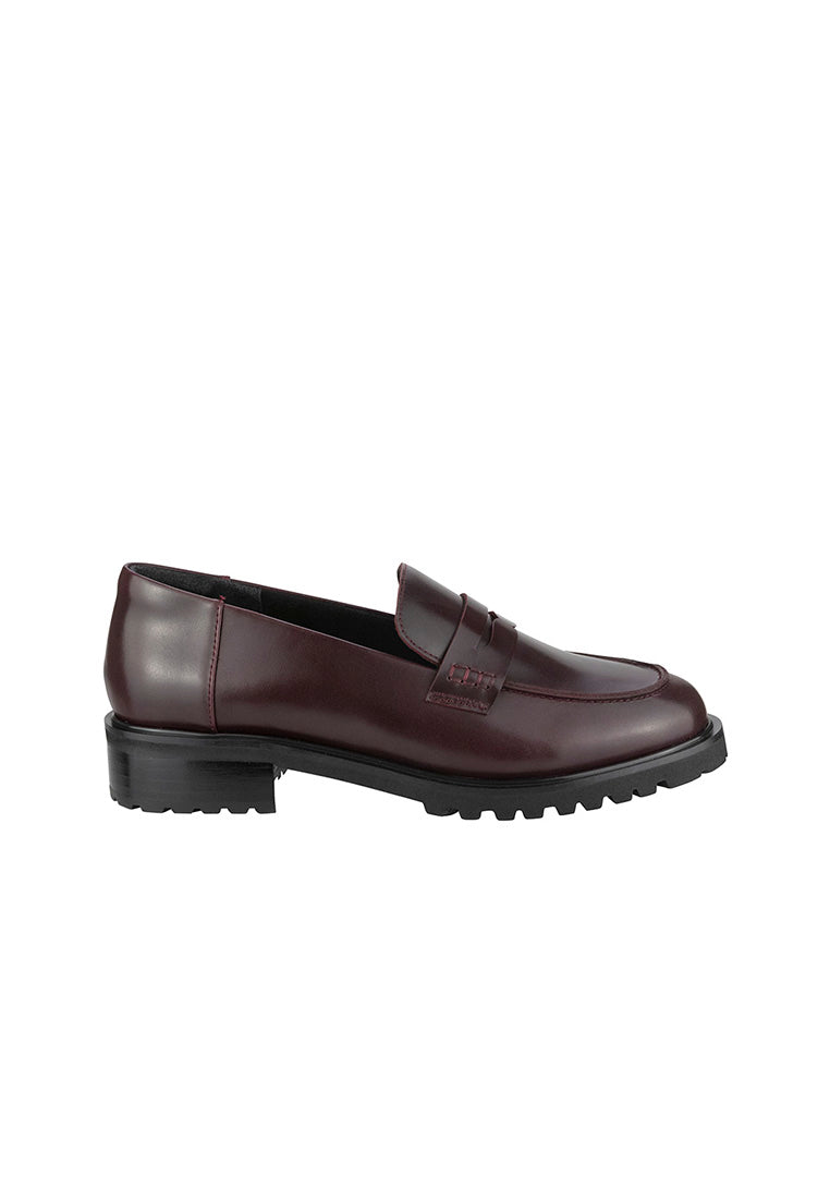 Florsheim Women's Celine Wine Moc Toe Penny Loafer
