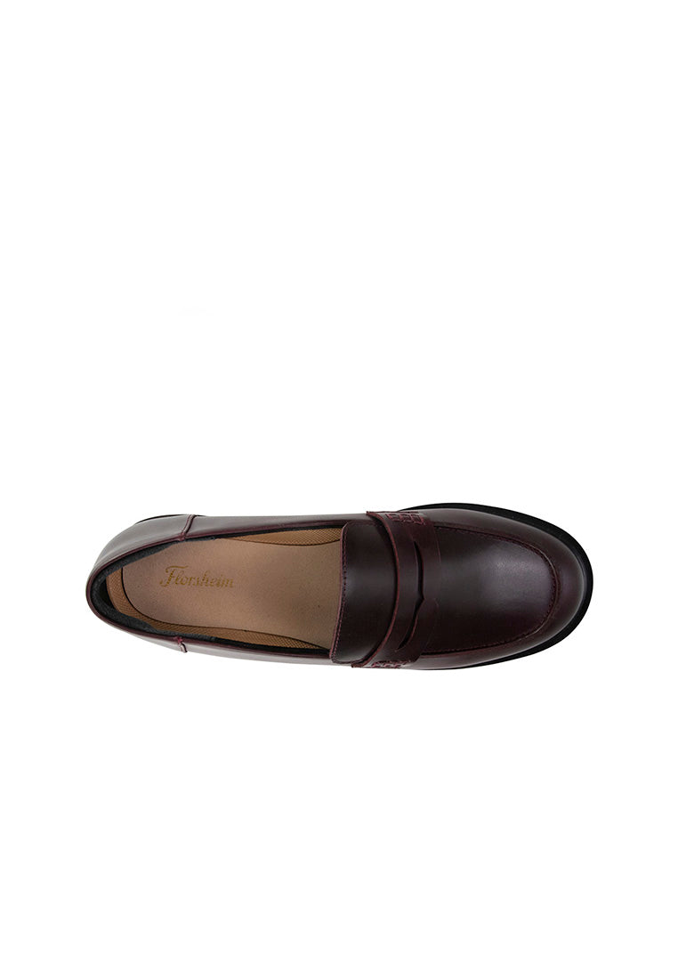 Florsheim Women's Celine Wine Moc Toe Penny Loafer