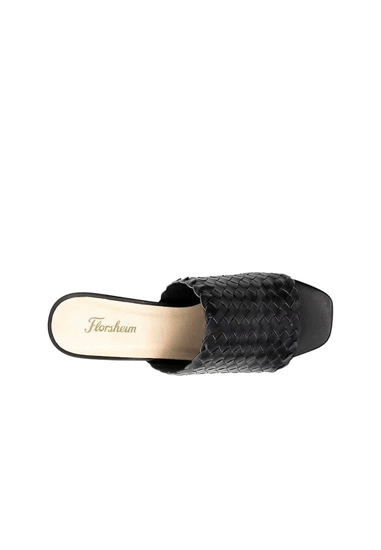 GRETTA OPEN TOE SLIDE Black Calf