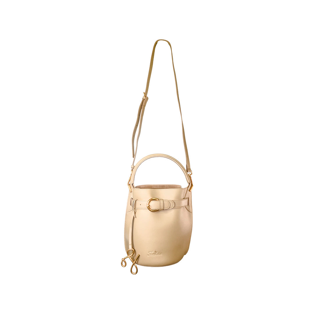 GAZETTE Tan Bucket Bag
