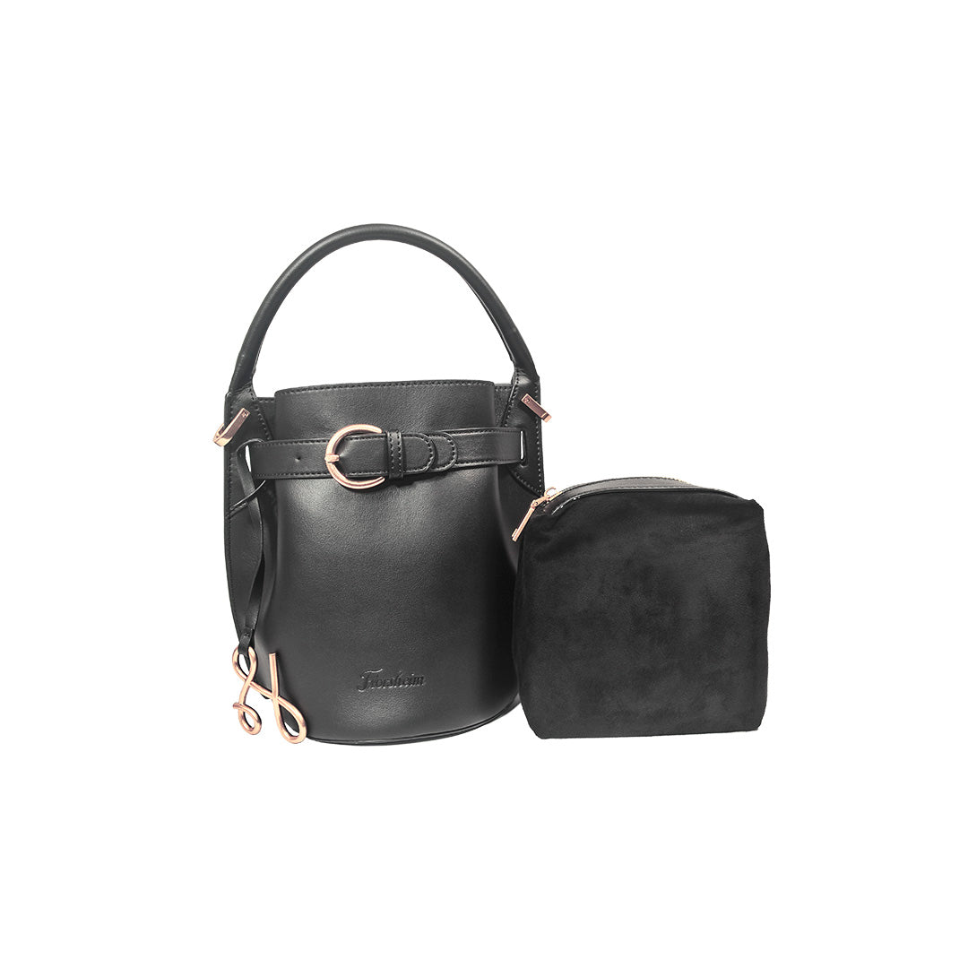 GAZETTE Black Bucket Bag