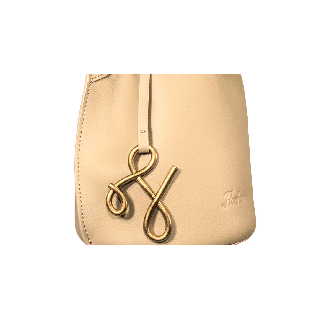 GAZETTE Tan Bucket Bag