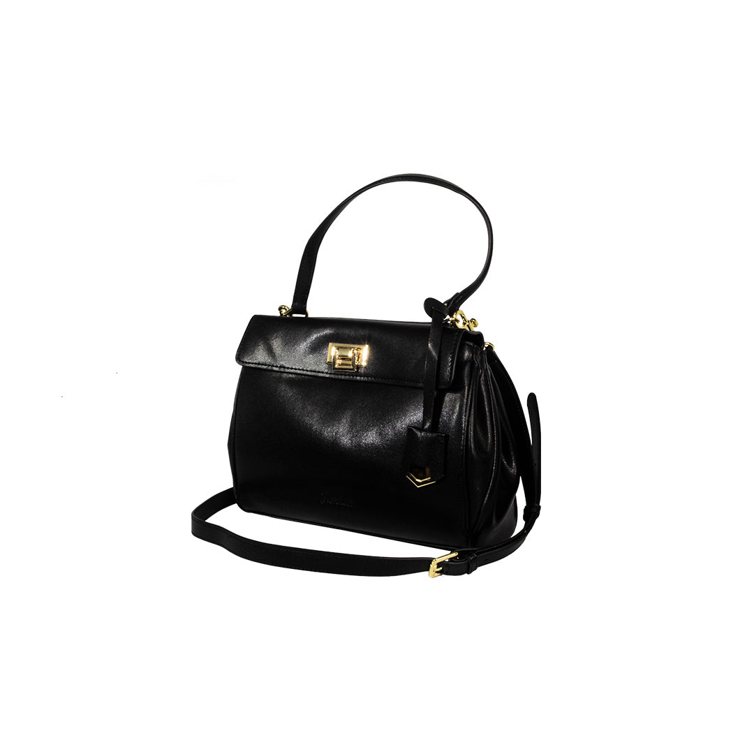 HARTLEY Black Top-Handle Shoulder Bag