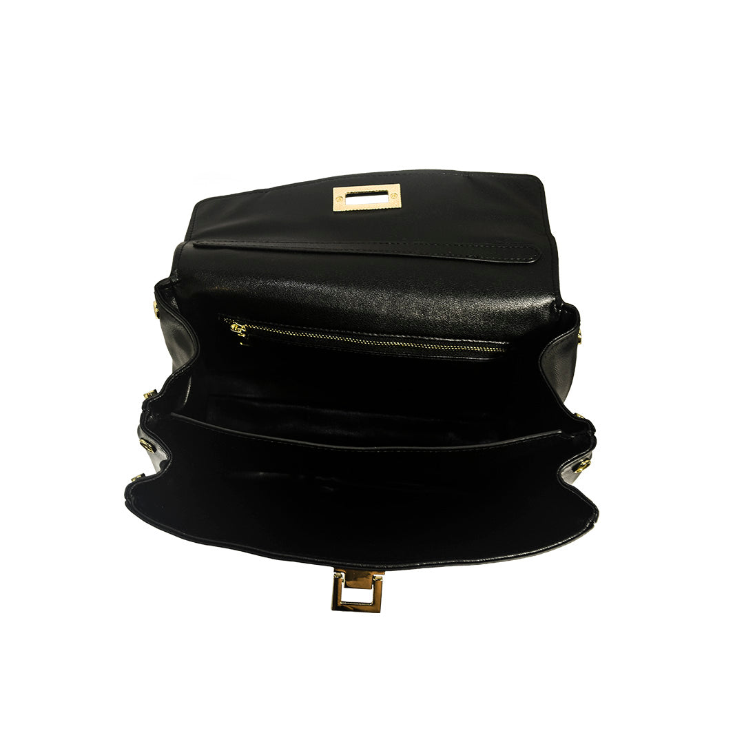 HARTLEY Black Top-Handle Shoulder Bag