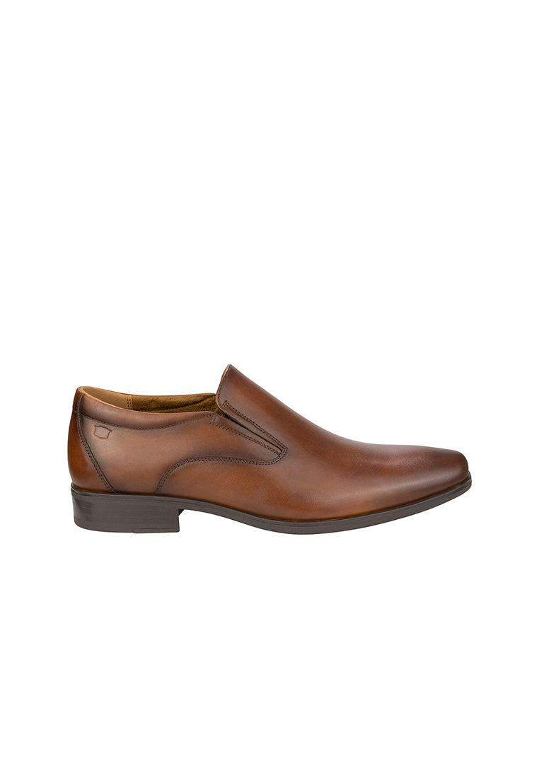 JACKSON Men's Plain Toe Slip On Tan