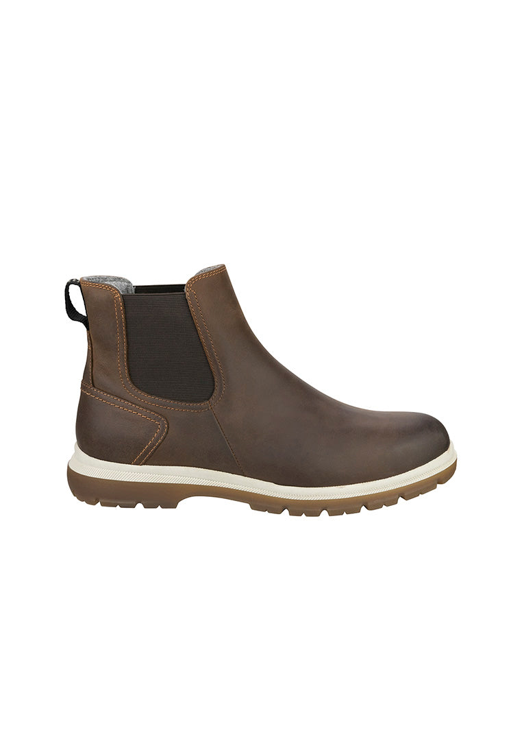 LOOKOUT Men's Plain Toe Chelsea Boot Brown