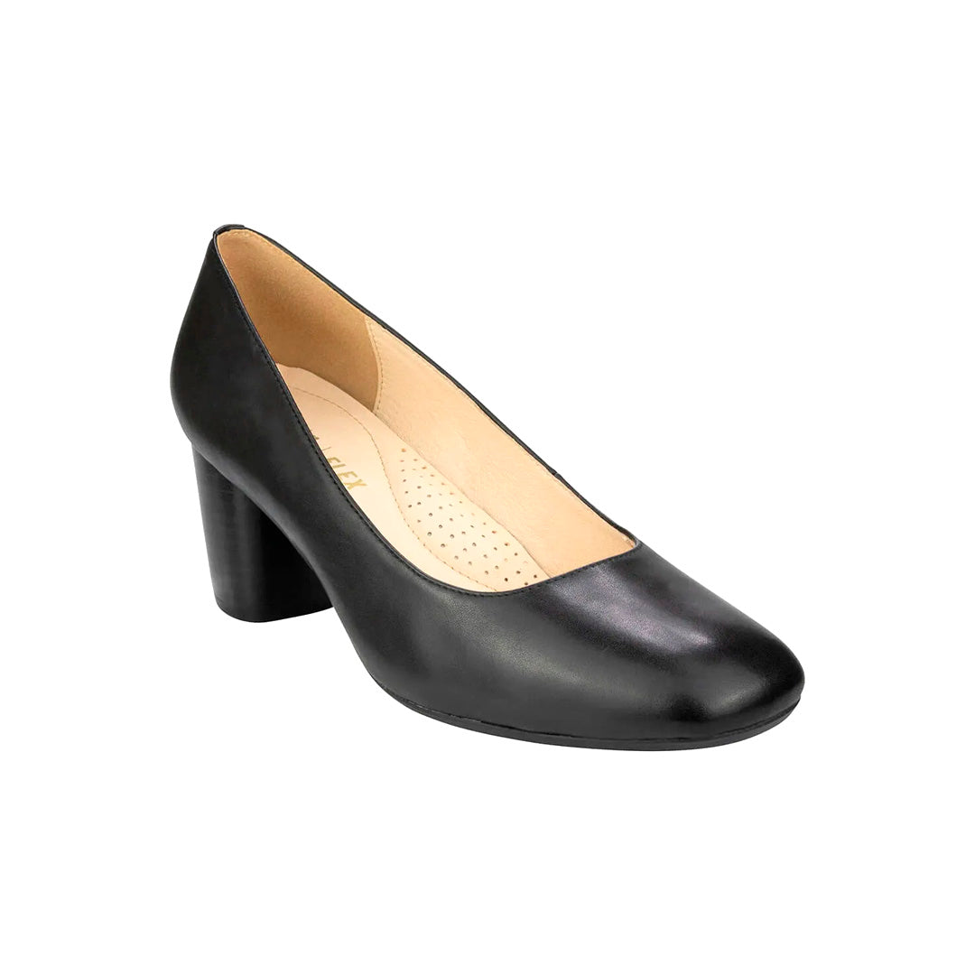 LORETTA Women's Square Toe Block Heel Black