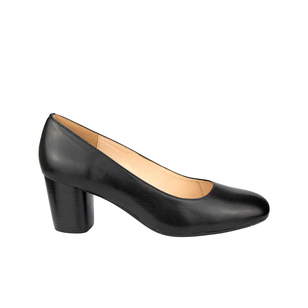 LORETTA Women's Square Toe Block Heel Black