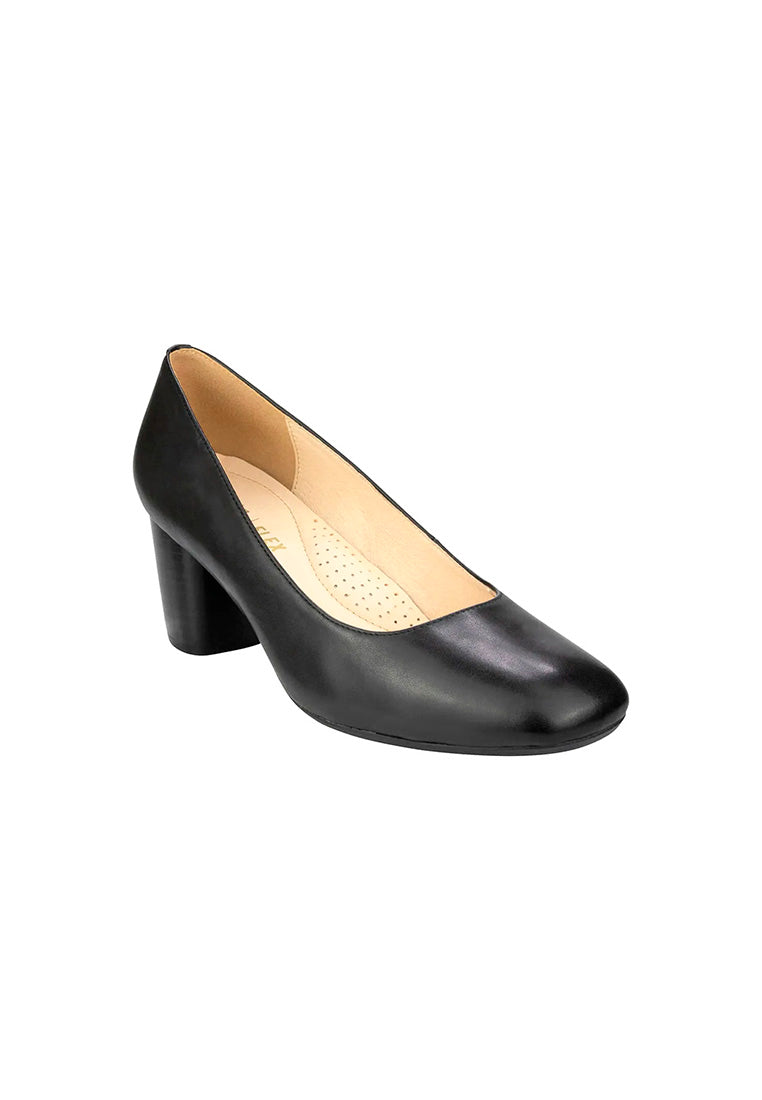 LORETTA Women's Square Toe Block Heel Black