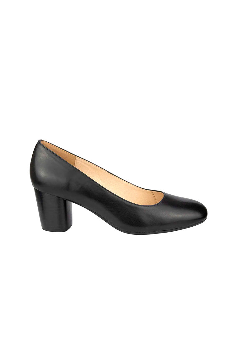 LORETTA Women's Square Toe Block Heel Black