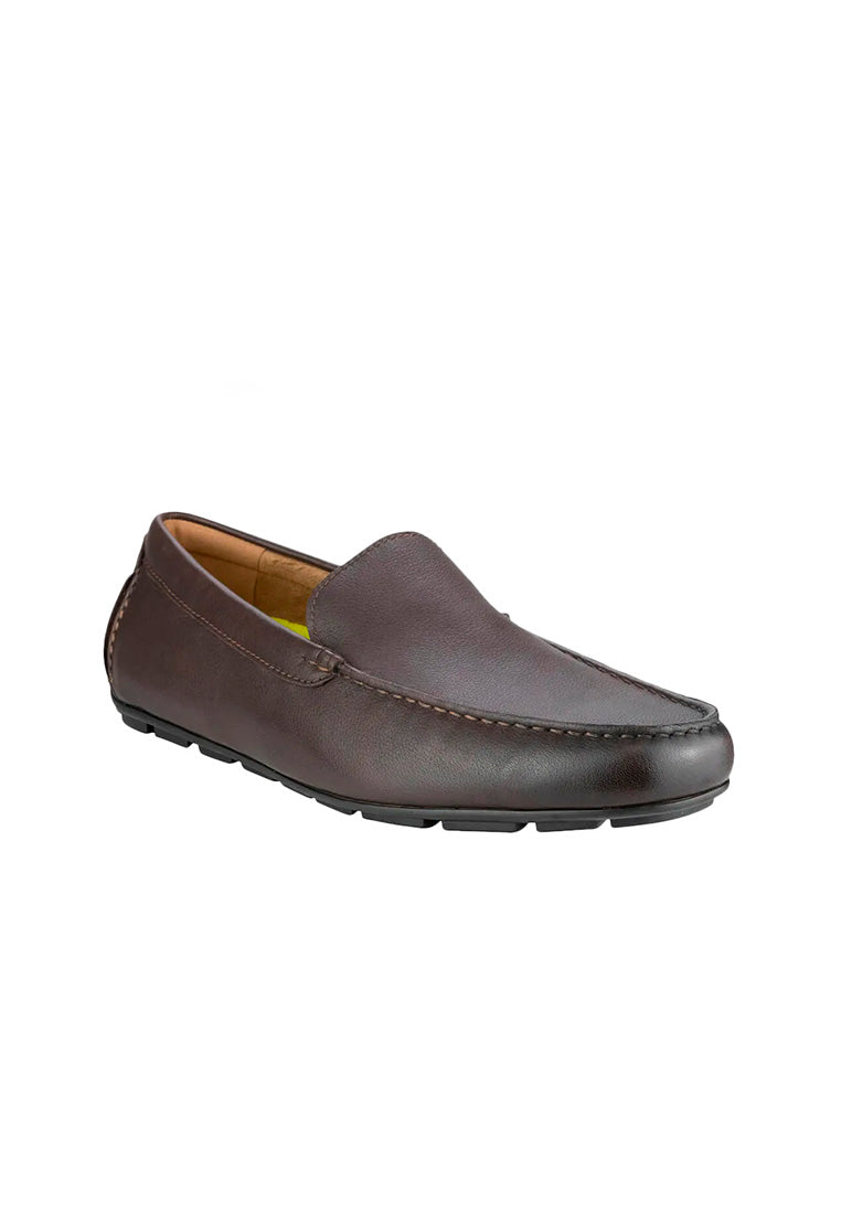 Florsheim Men's Motor Moc Toe Driver Dark Brown Milled