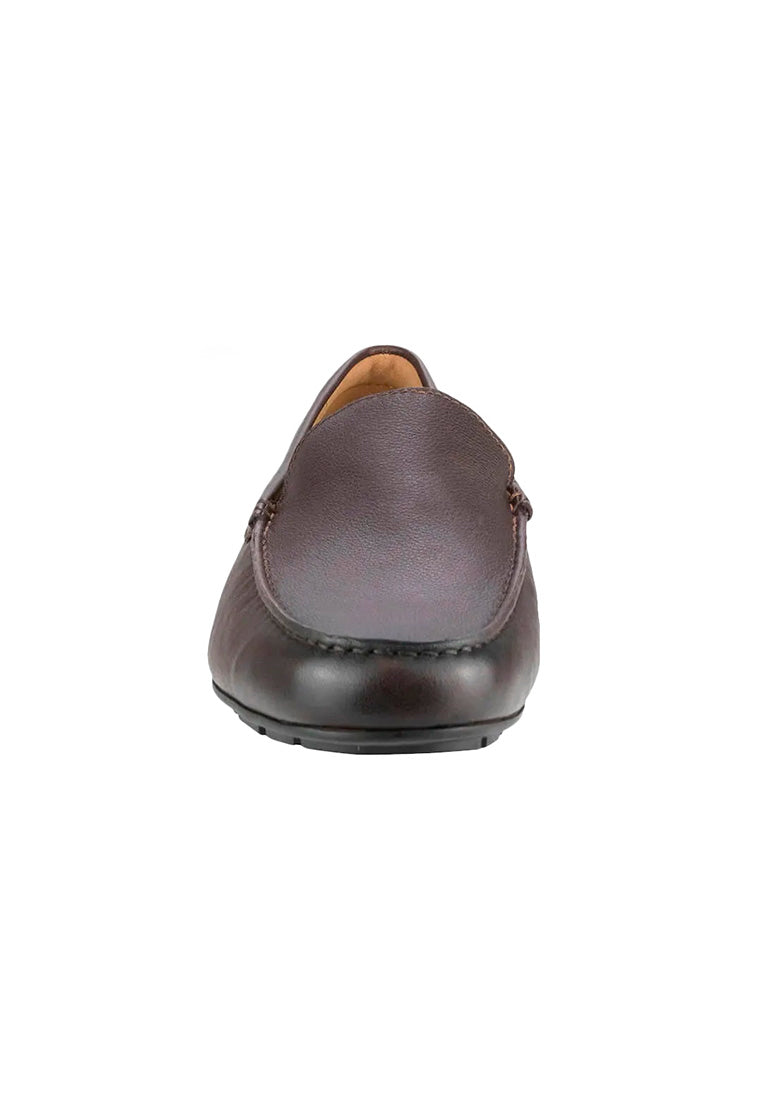 Florsheim Men's Motor Moc Toe Driver Dark Brown Milled