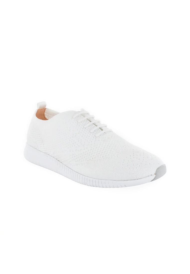 NINA WINGTIP SNEAKER White Textile