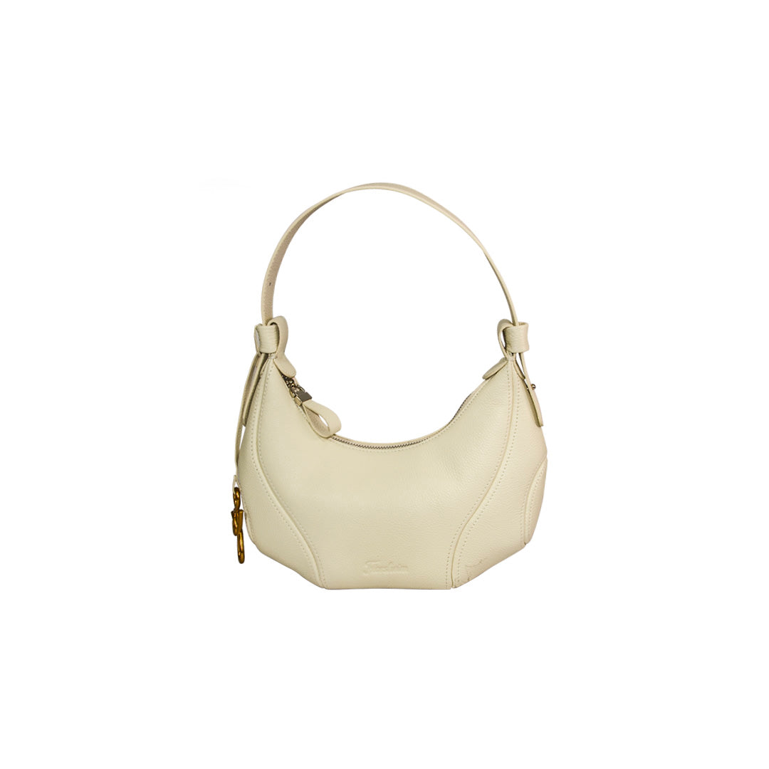 NATHALIA Bone Crescent Shoulder Bag