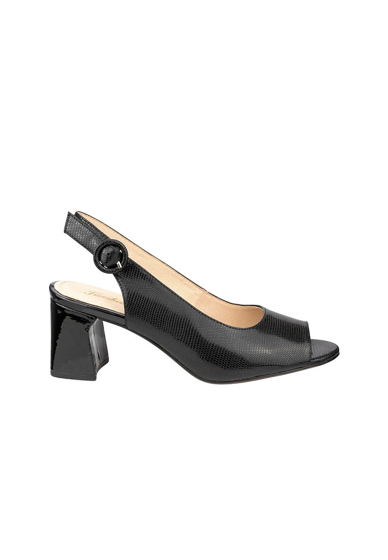 PARIS OPEN TOE BLOCK HEEL Black