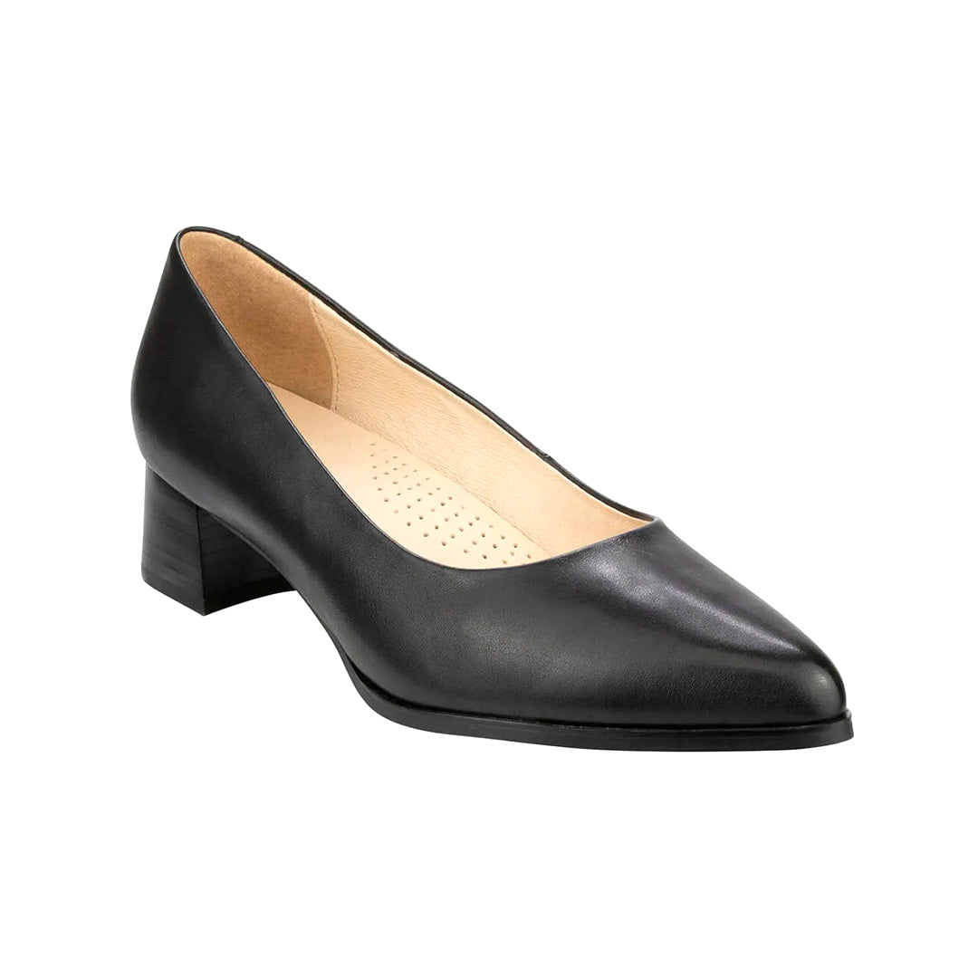 PAULINE Women's Point Toe Low Heel Black