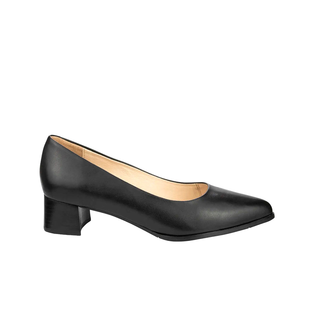 PAULINE Women's Point Toe Low Heel Black